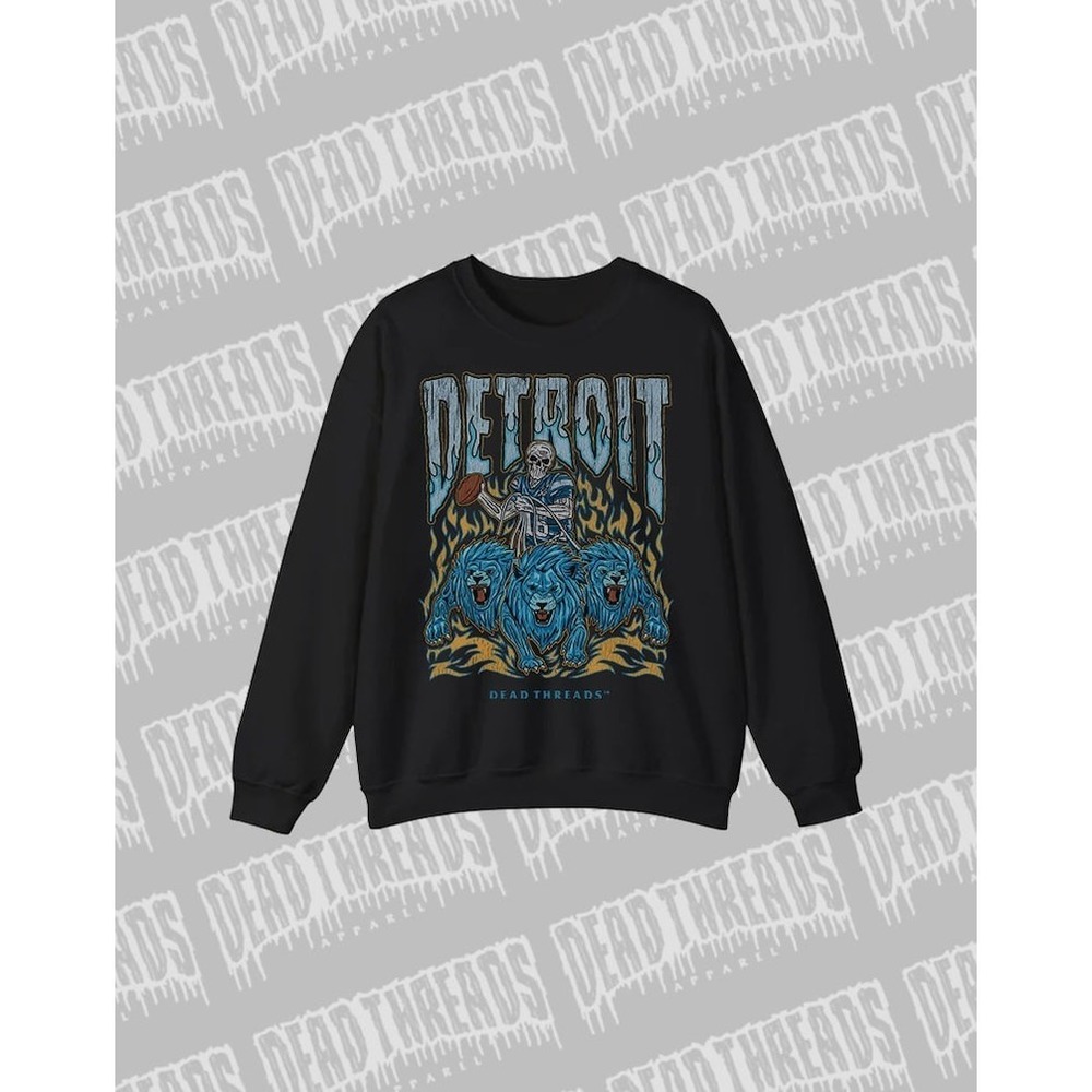 DETROIT FOOTBALL Sweatshirt, Dead Threads, Football Sweatshirt, NFL